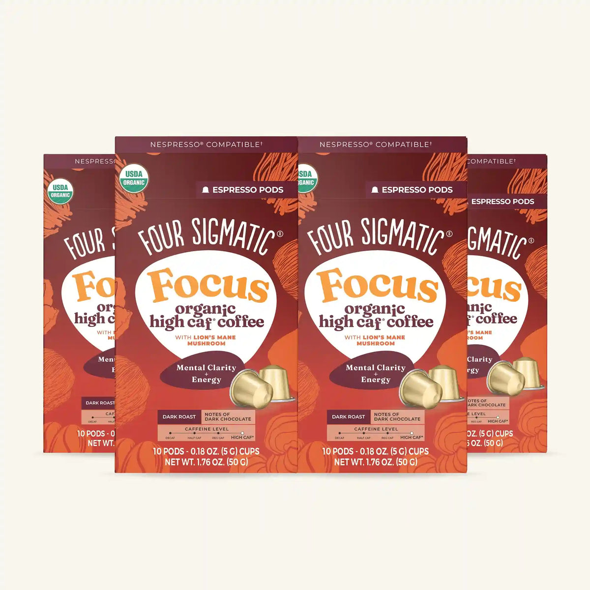 Focus Dark Roast High Caf Espresso Pods (10ct)