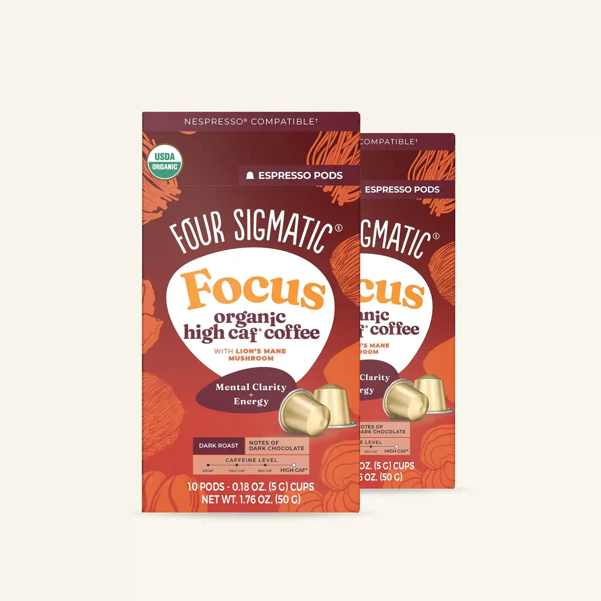 Focus Dark Roast High Caf Espresso Pods (10ct)
