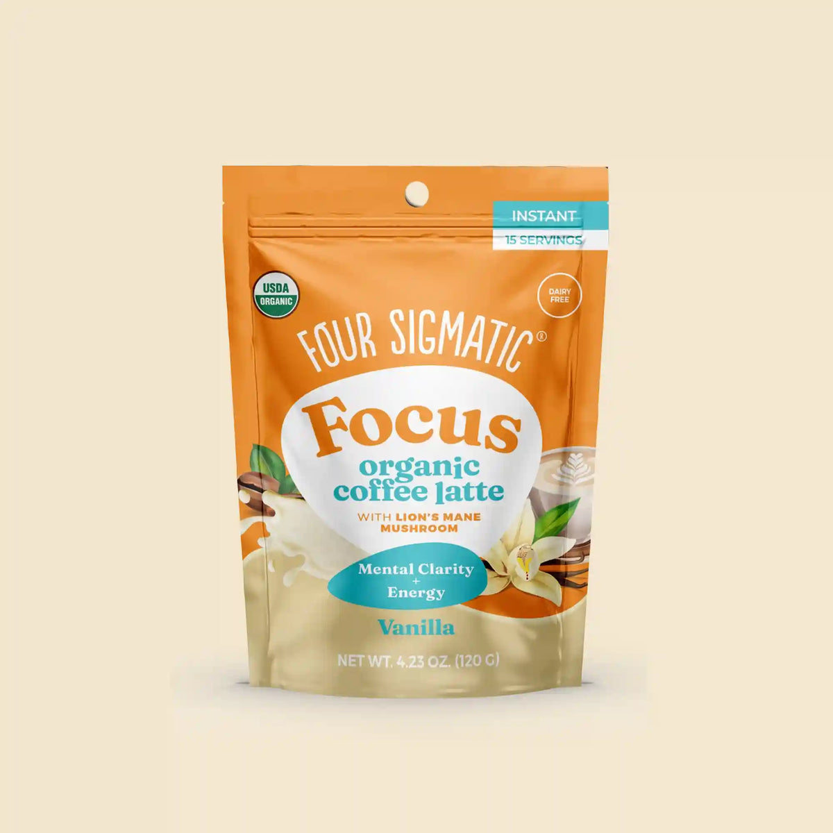 Focus Organic Coffee Latte - Vanilla